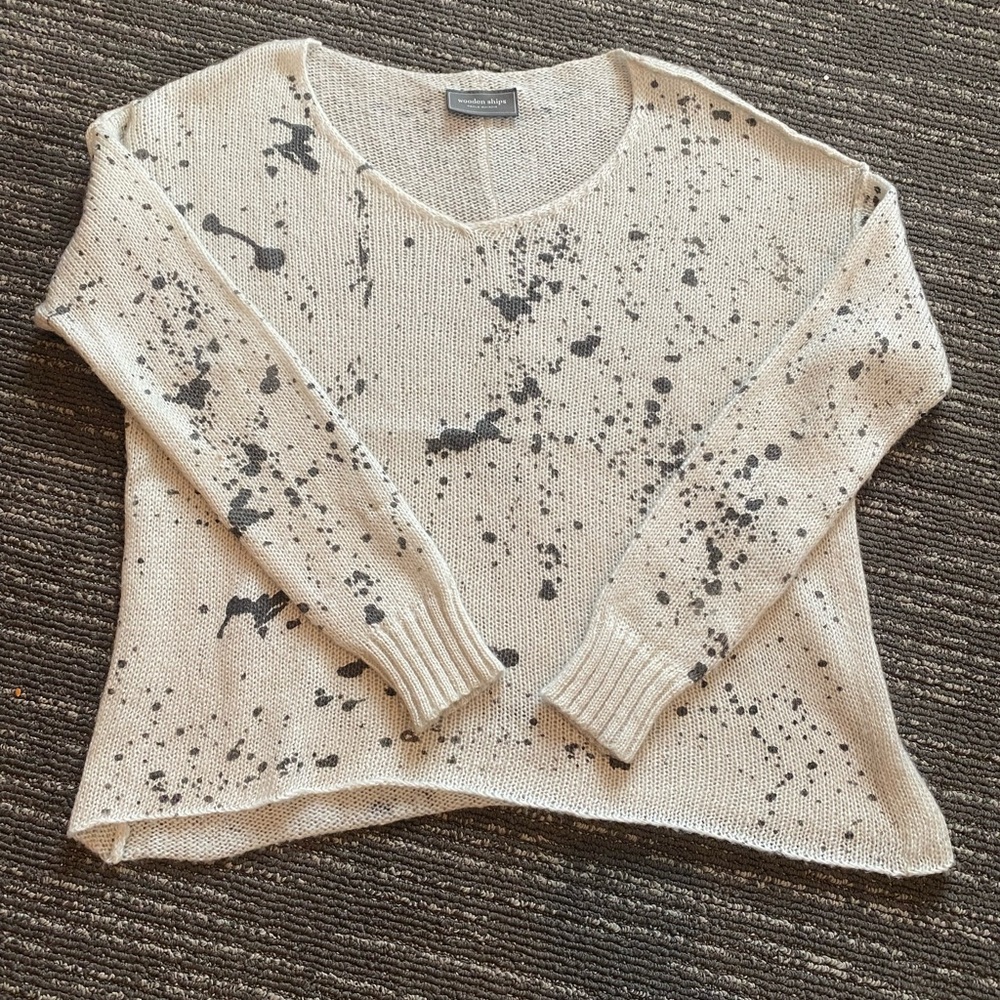 Wooden Ships Splatter Paint Sweater